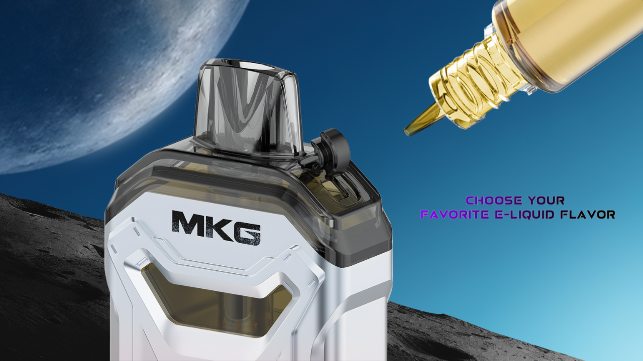 Refillable MKG Disposable Vape with Visible E-Liquid Capacity